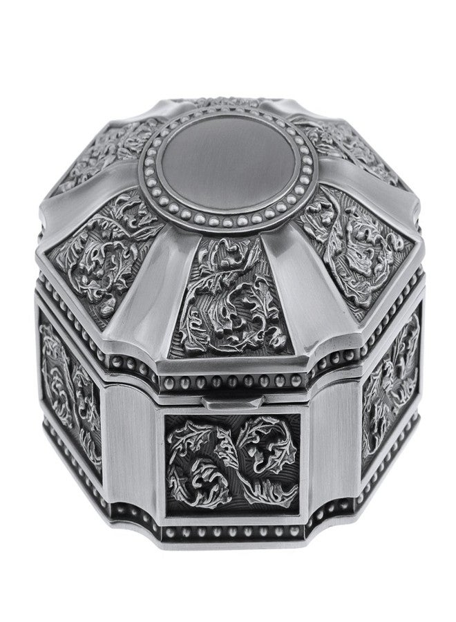 MioCloth Classic Vintage Antique Zine Tin Heart Jewelry Box Treasure Storage Organizer Chest - Image 3