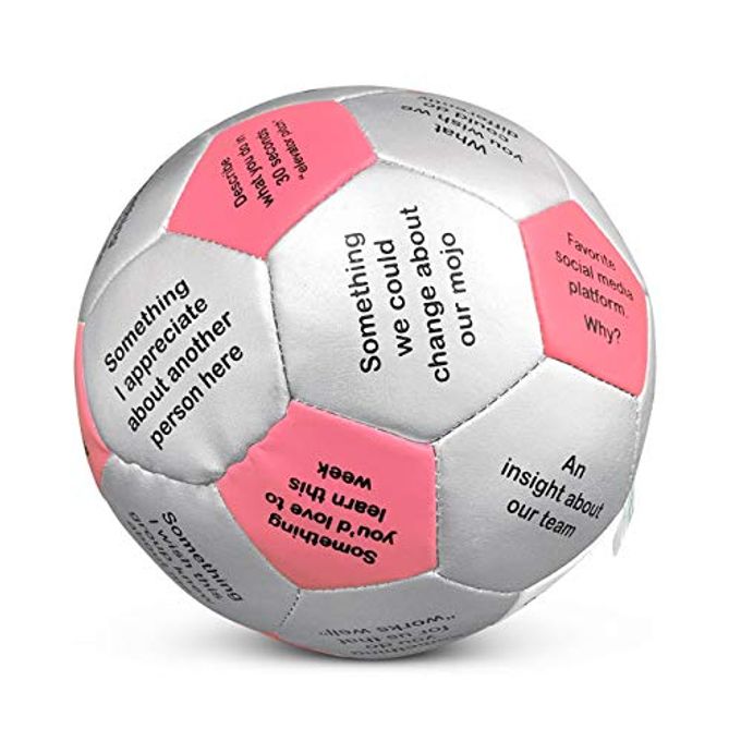 Trainers Warehouse Meeting Zest Thumball 6" | Team Building Game Stimulate and Promote Team Spirit, Communication, and Engagement | 32 Panels to Prompt Conversation - Image 1