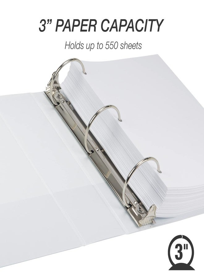 Samsill Plant-Based 3 Inch Durable Round Ring, View Binder, Eco-Friendly, USDA Certified Biobased, Single, White - Image 3