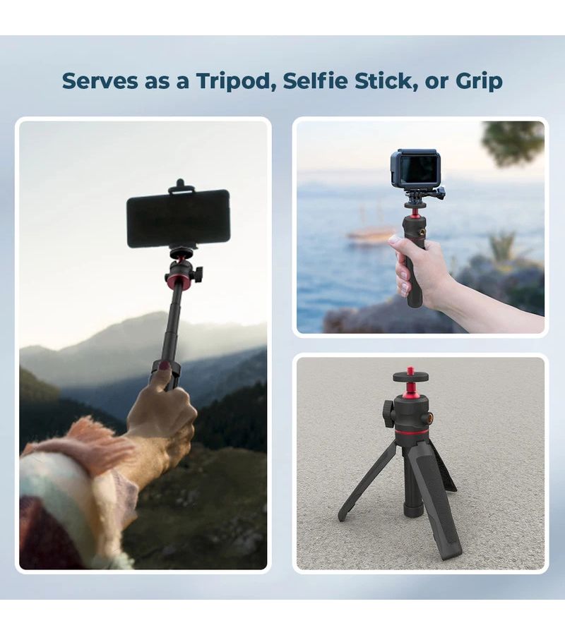 Mini Foldable Tripod With Cold Shoe And 1 4 Ball Head Holder Bracket For Phone Or Mirrorless Camera Color H1477 - Image 5