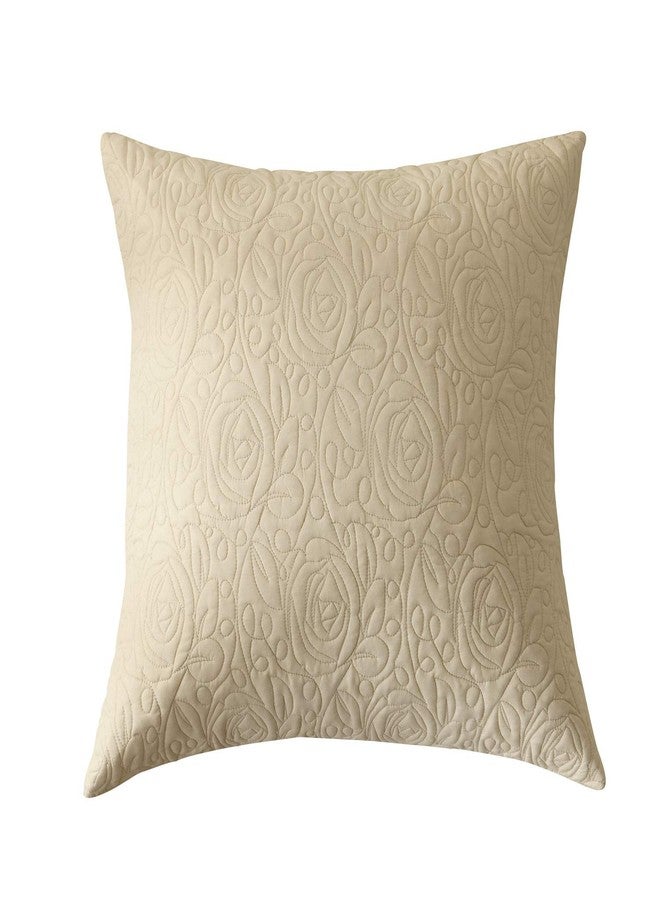 MarCielo 2 Pack Throw Pillow Covers Euro Sham Covers (26"X26", Beige) - Image 5