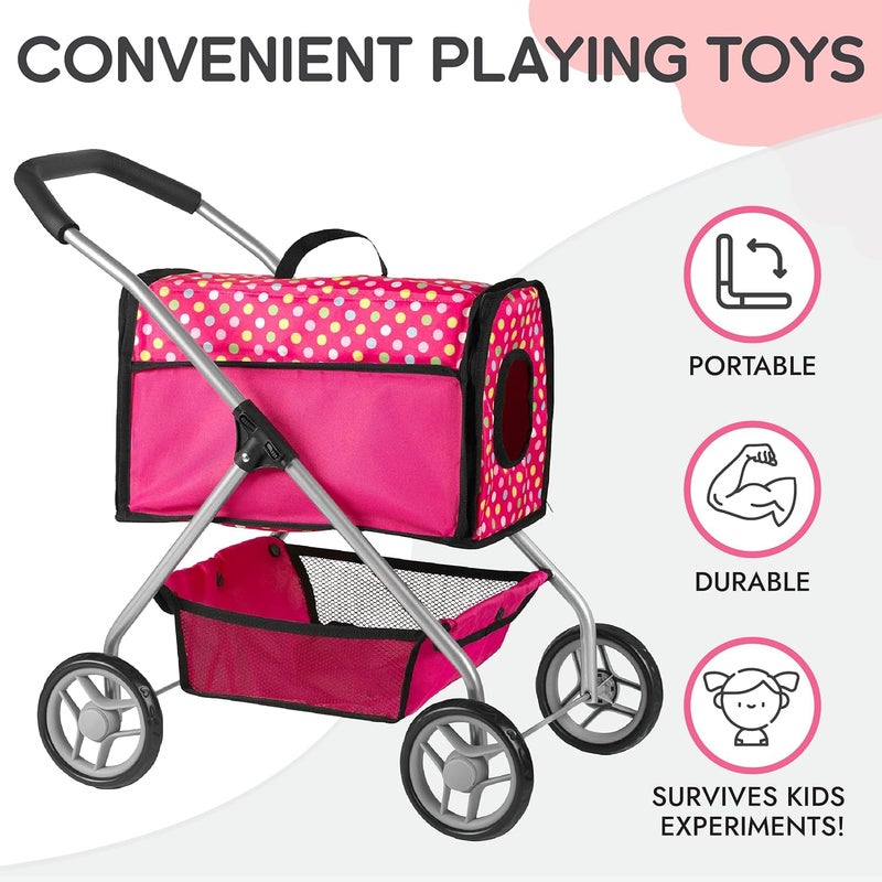 fash n kolor Puppy Doll Stroller â€“ Remote Control Walking & Barking Plush Dog Toy for Kids â€“ Electronic Interactive Puppy with Sounds, Tail Wagging & Music â€“ Pretend Play Pet Toy for Girls & Boys Ages 2â€“7 - Image 4