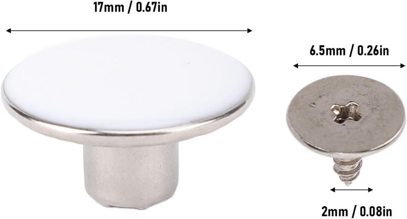 50pcs Metal Pants Buttons 17mm Pants Button Set with Stainless Steel Screws, Adjustable Metal Buttons Repair Kit for Jeans, Reusable Tightener for Decorating Various Clothing - Image 2