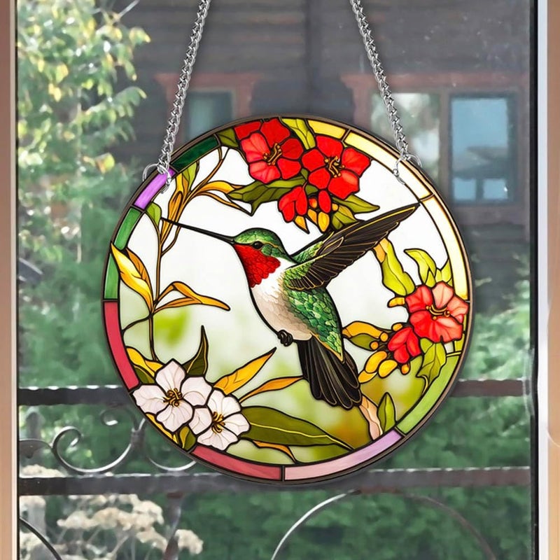 Yangshine Bird Acrylic Window Decoration, Stained Bird Suncatcher for Window, Patio, Wall, Home and Garden - Image 4