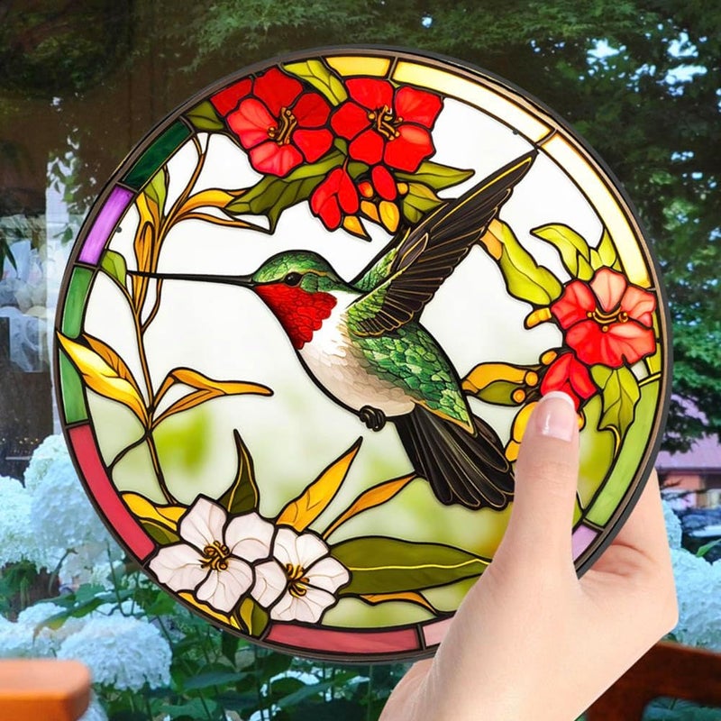 Yangshine Bird Acrylic Window Decoration, Stained Bird Suncatcher for Window, Patio, Wall, Home and Garden - Image 5