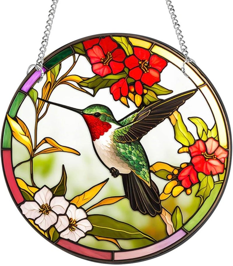 Yangshine Bird Acrylic Window Decoration, Stained Bird Suncatcher for Window, Patio, Wall, Home and Garden - Image 1