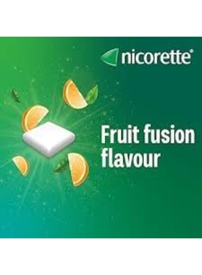 نيكوريت علكة نيكوريت العلاج ببدائل النيكوتين  بنكهه مزيج الفواكه، تركيز 2 ملجم، للمساعدة في الإقلاع عن التدخين، 105 قطعة - Image 2