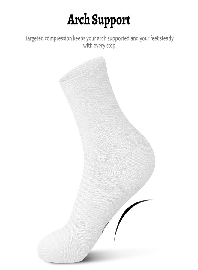 PAPLUS Compression Running Ankle Socks for Men and Women (6 Pairs), Quarter Athletic Socks for Running, Cycling, Golf, Work - Image 5