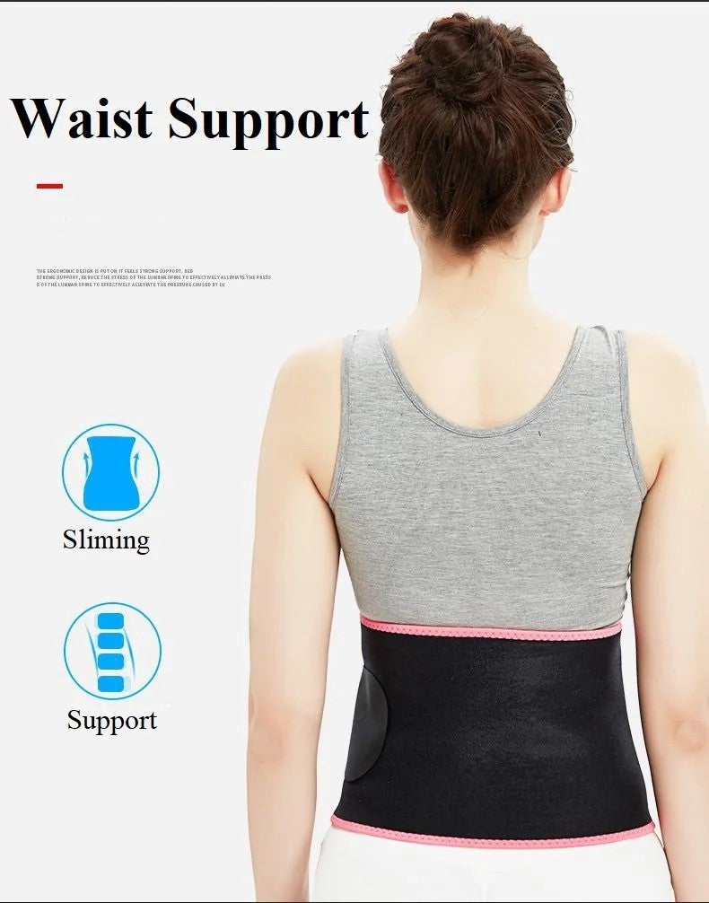 Bluejw Adjustable Neoprene Waist Trimmer - Private Label Tummy Slimming Sweat Belt - Waist Cincher & Shaper for Women - Image 2