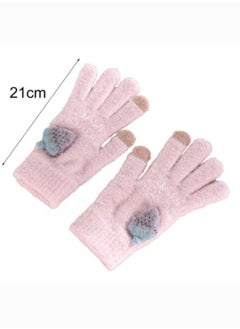 Generic Women girly strawberry mobile screen touch fingers winter wool gloves  - Image 3