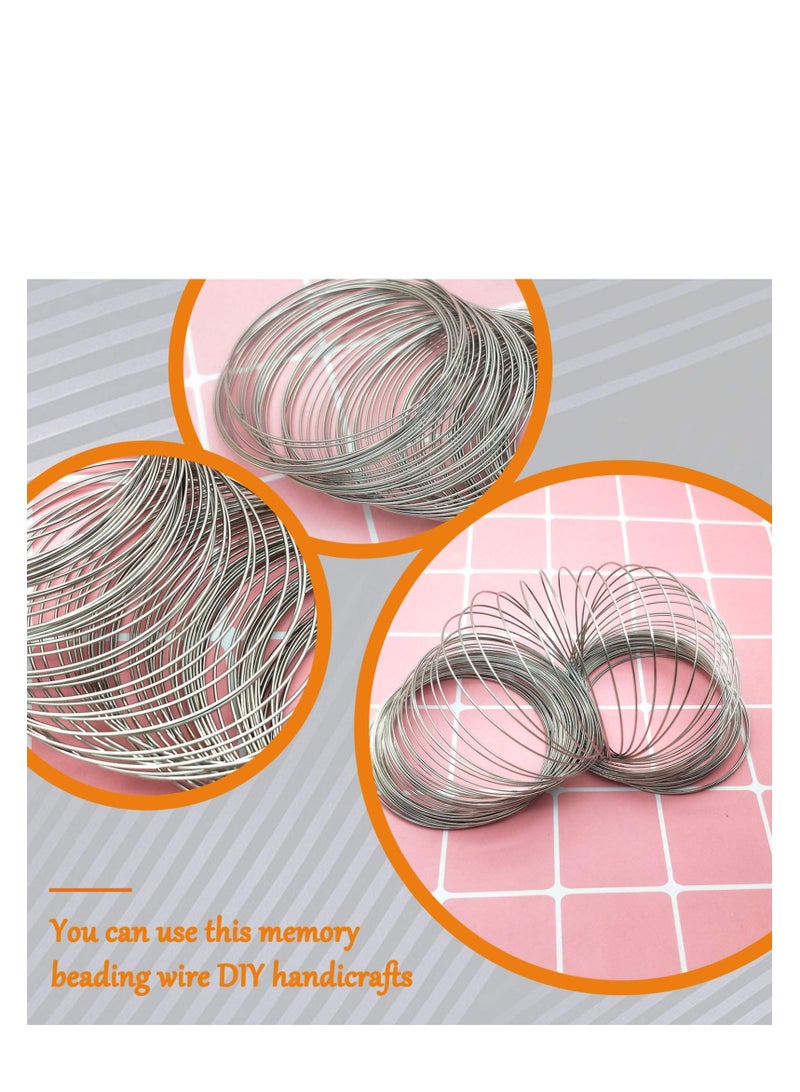 500 Loops Jewelry Wire Memory Beading Wire Steel Memory Wire Cuff Bangle Bracelet for Jewelry Making Supplies Art Creation Bracelet Necklace Diy Crafts Making Jewelry Making Dolls - Image 4