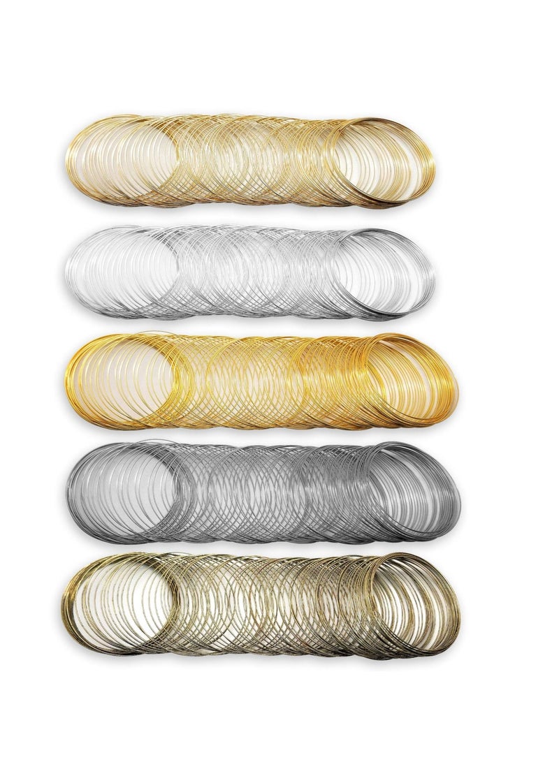 500 Loops Jewelry Wire Memory Beading Wire Steel Memory Wire Cuff Bangle Bracelet for Jewelry Making Supplies Art Creation Bracelet Necklace Diy Crafts Making Jewelry Making Dolls - Image 1