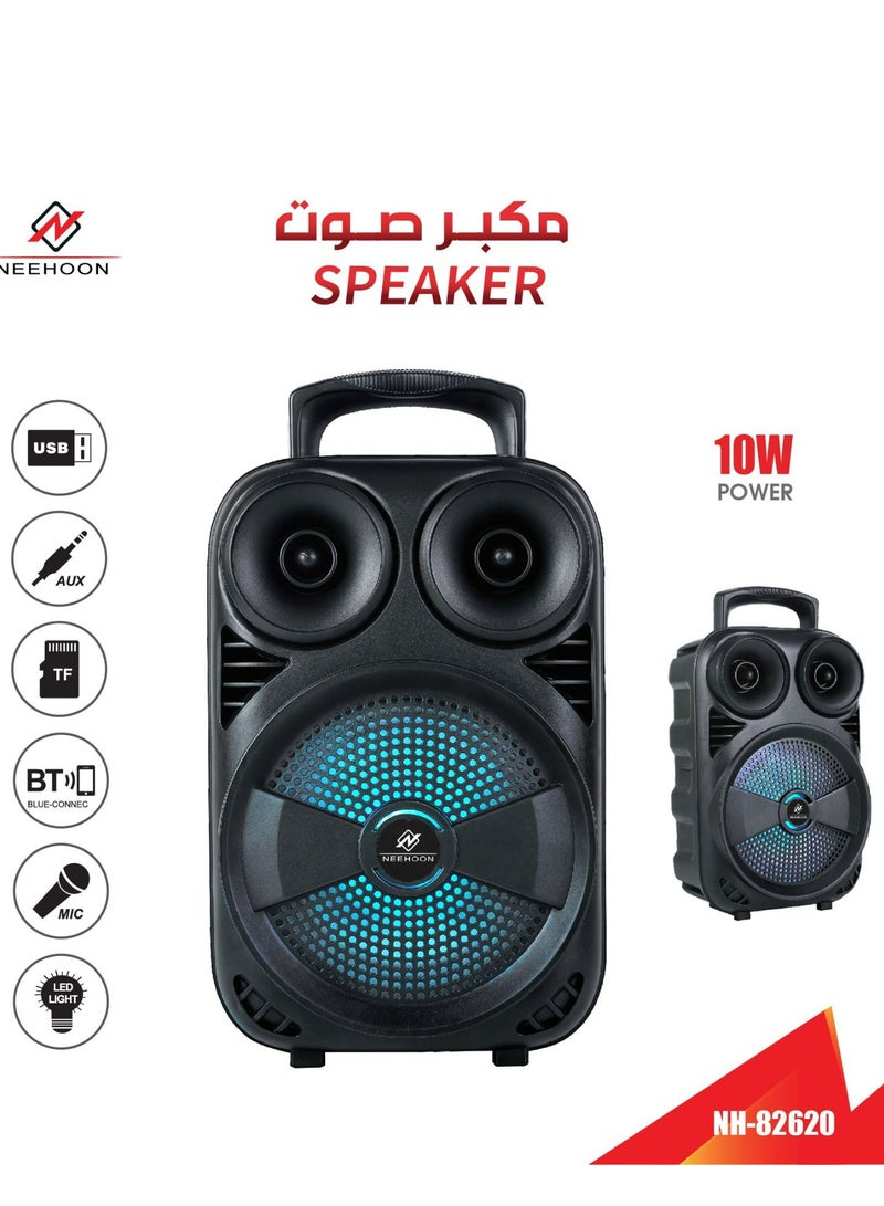 مكبر صوت Neehoon بقدرة 10 وات USB وAUX وTF BT مع ميكروفون قابل للتشغيل