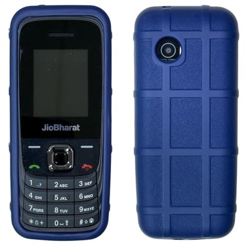 ZAOMA Premium Back Case TPU Cover Compatible for Jio Bharat V4 4G Model No.: JBV191M2 Keypad Mobile Feature Phone Rugged Case (V4BHARAT_RUGBLUE) - Image 1