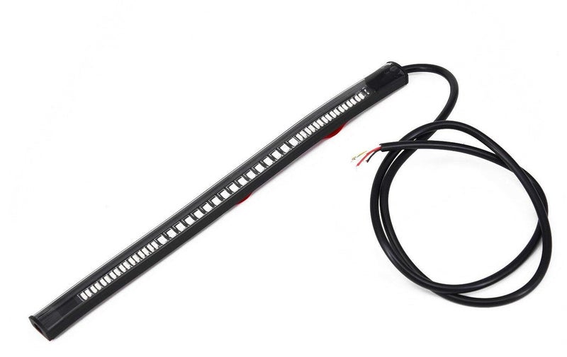 ADWAIT Bike And Scooty Strip Tail Light Brake Stop Turn Signal License Plate Light 48 LED Red Amber Color For Royal Enfield Thunderbird 350 - Image 1