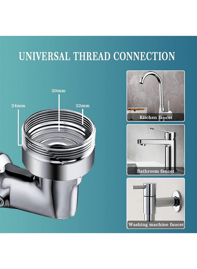 Kruvad Steel Faucet Aerator 1080 Degree Extender for Sink, Kitchen, Flexible, Rotating Universal 2 Water Outlet Modes Multi-Functional 1080° Swivel Extender - Image 2