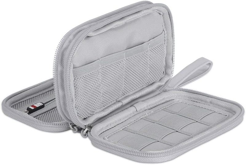 BUBM Hallart USB Flash Drive Case, Portable Waterproof Electronic Accessories Bag for USB Flash Drives, SD Cards,Earphone and Other Small Accessories 6.30 x 3.54 x 1.77 Inch,Gray - Image 4