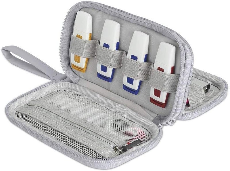 BUBM Hallart USB Flash Drive Case, Portable Waterproof Electronic Accessories Bag for USB Flash Drives, SD Cards,Earphone and Other Small Accessories 6.30 x 3.54 x 1.77 Inch,Gray - Image 3