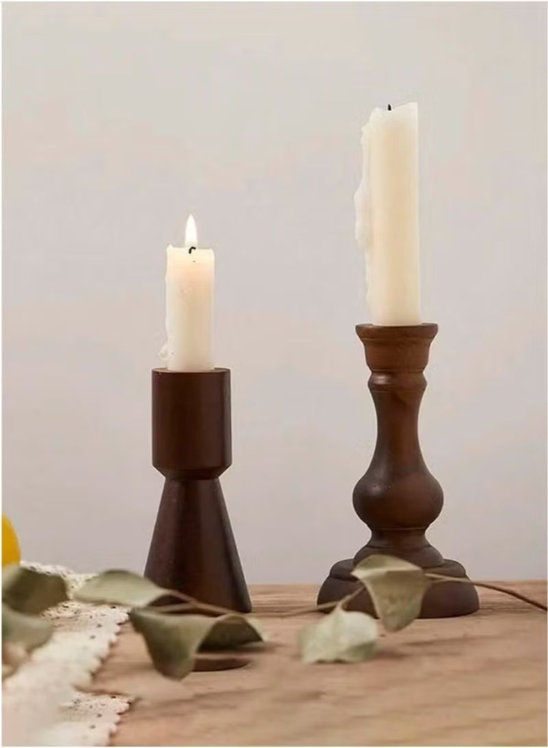 WALALLA 4pc Vintage European Style Candle Holder,  Dining Table Centerpiece Fireplace Home Decoration,Bedroom/Living Room Desktop Candlestick Decor, Homestay/Hotel Decoration, Candlelight Dinner Props, Wedding Decorations, And Cafe Photoshoot Accessorie - Image 4