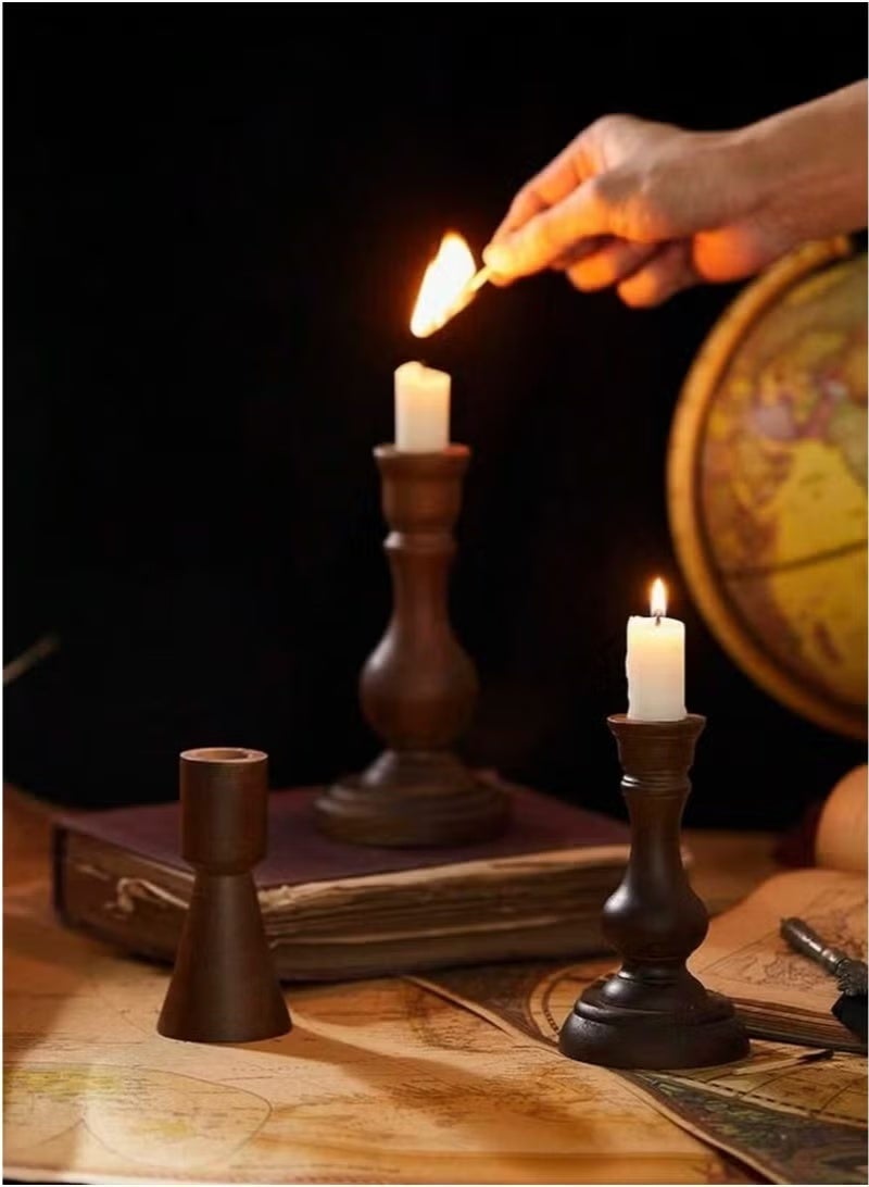 WALALLA 4pc Vintage European Style Candle Holder,  Dining Table Centerpiece Fireplace Home Decoration,Bedroom/Living Room Desktop Candlestick Decor, Homestay/Hotel Decoration, Candlelight Dinner Props, Wedding Decorations, And Cafe Photoshoot Accessorie - Image 5