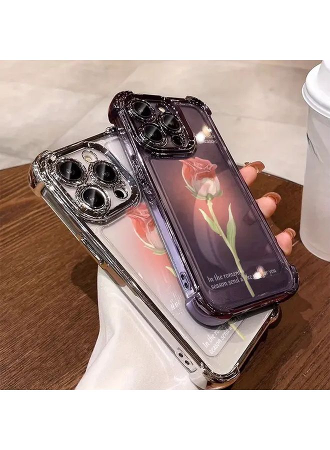 Blue Shockproof Phone Case For iPhone 16 Pro Scratch Resistant Thin Protective Cover Drop Resistant Full Coverage Ultra Slim Matte Finish Premium Soft Tpu Edge Design Business Style Luxury Electroplating Minimalist Fit - Image 1