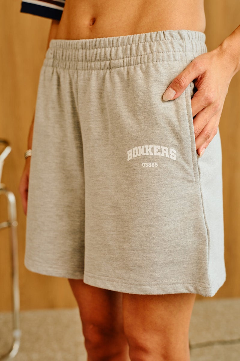 Bonkers Corner Heather Grey Lounge Shorts for Women's - Image 1