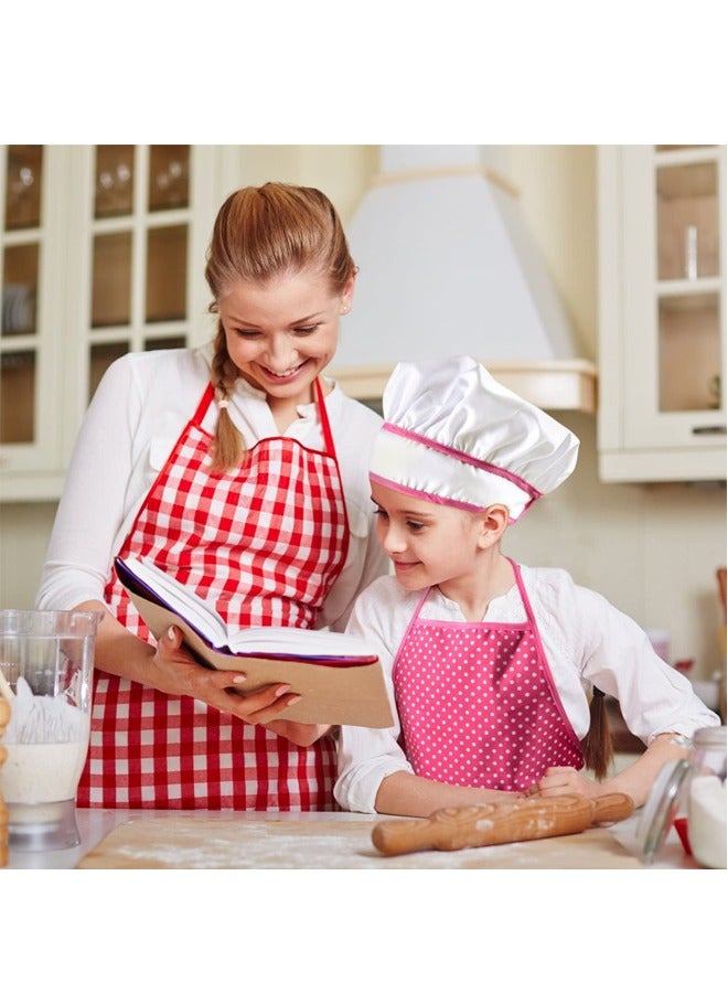 11-Piece Polka Dot Kids Kitchen Cooking Play With Apron And Chef Hat Set  - Image 2