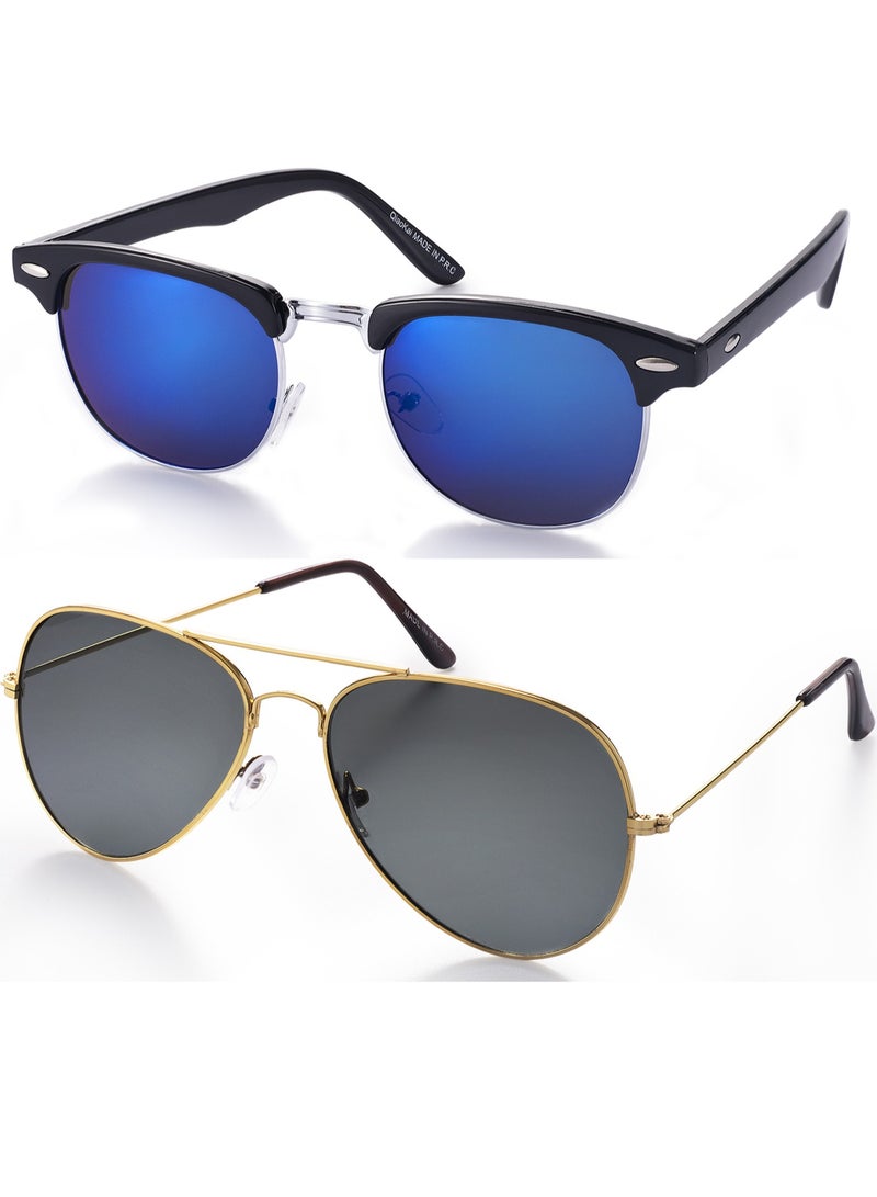 Generic Men Sunglasses Set Two Pieces Multi Design  - Image 1