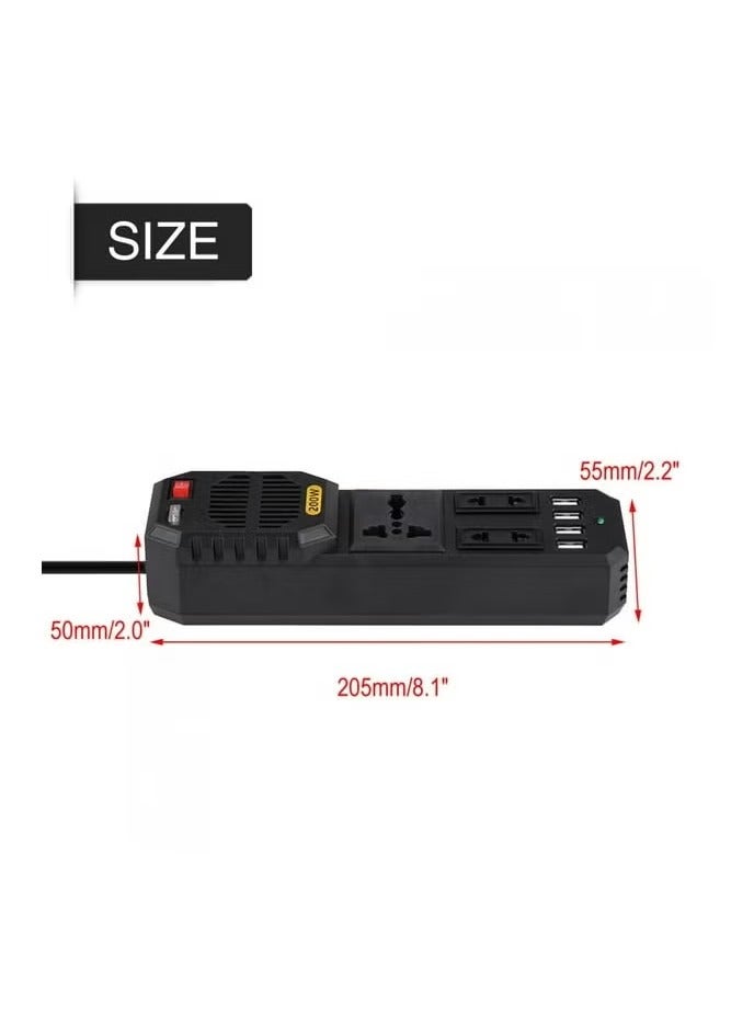 TIGER 200W Power Inverter, 12V DC to 220V AC Car Power Inverter – High Capacity, Compact, and Efficient Car Converter for Laptops, Smartphones, and Other Electronics  - Image 4