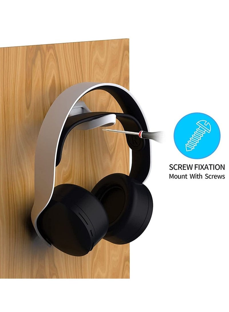 Y&D PS5 Headphone Holder, Minimalist Design Hook, Headset Hanger, Gaming Hanger Holder Hook Stand for and Xbox Series X, with Screws (White) - Image 2