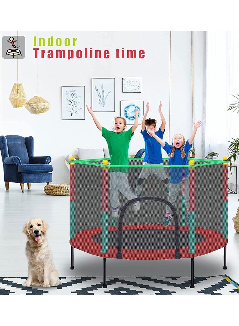 DubaiGallery Indoor Trampoline with Protection Net Adult Children Jumping Bed Enclosure Outdoor Trampolines Workout Fitness Equipment - Image 3