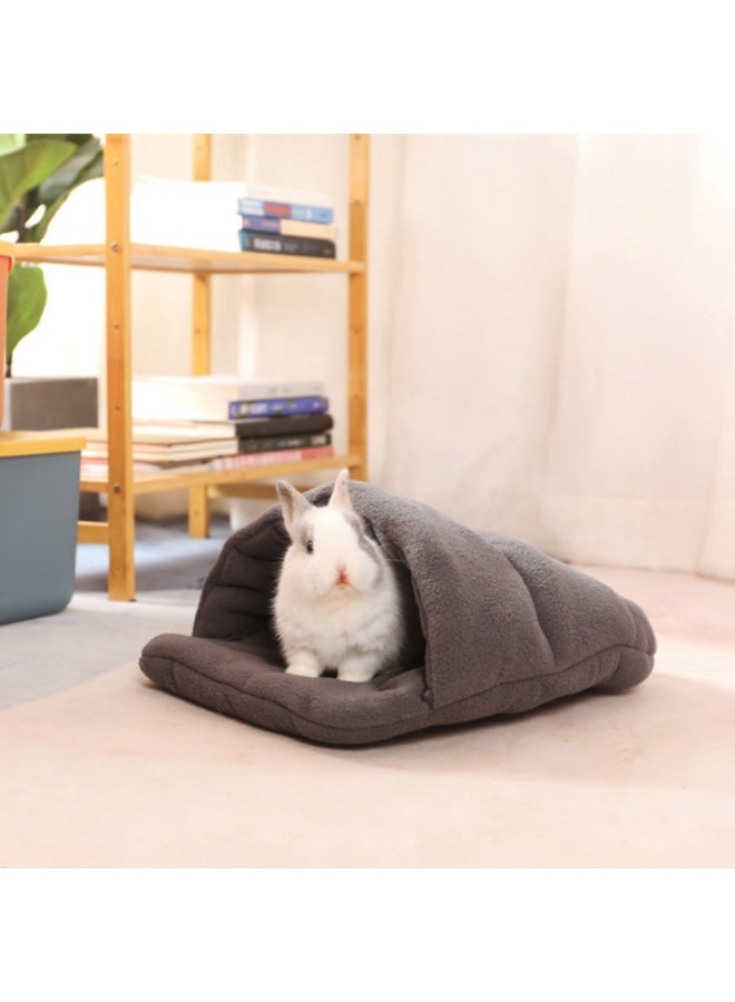 NOVOLAN Hamster Bed - Cozy Soft Plush Pet Bed for Small Animals - Half-Closed Design for Rabbits, Squirrels, Cats - Warm Winter Sleeping Bag for Comfortable Resting - 38*28cm Soft & Comfortable Nest - Image 4