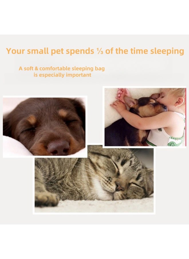 NOVOLAN Hamster Bed - Cozy Soft Plush Pet Bed for Small Animals - Half-Closed Design for Rabbits, Squirrels, Cats - Warm Winter Sleeping Bag for Comfortable Resting - 38*28cm Soft & Comfortable Nest - Image 2