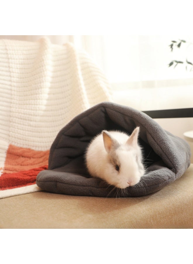 NOVOLAN Hamster Bed - Cozy Soft Plush Pet Bed for Small Animals - Half-Closed Design for Rabbits, Squirrels, Cats - Warm Winter Sleeping Bag for Comfortable Resting - 38*28cm Soft & Comfortable Nest - Image 1