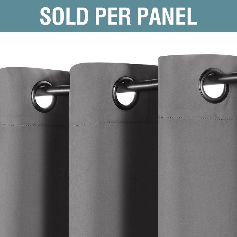 H.VERSAILTEX Blackout Curtain for Living Room Thermal Insulated Window Treatment Curtain Extra Long 84 inch Length Energy Saving Solid Grommet Top Blackout Drape  One Panel  Fog  52"" W x 84"" L - Image 2