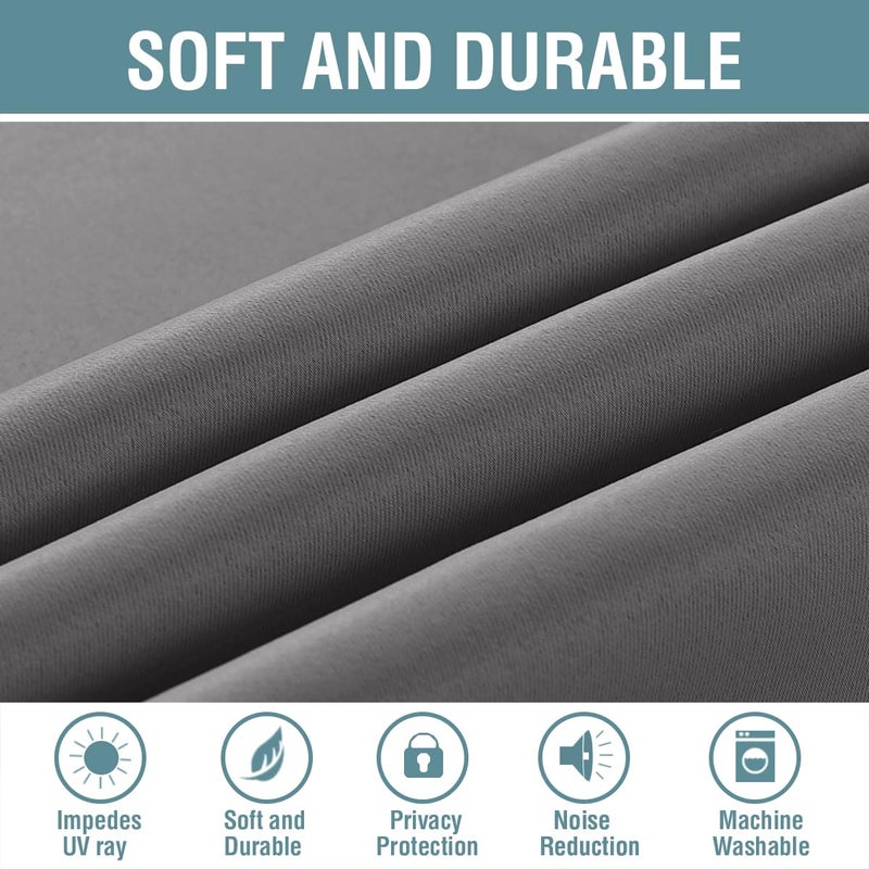 H.VERSAILTEX Blackout Curtain for Living Room Thermal Insulated Window Treatment Curtain Extra Long 84 inch Length Energy Saving Solid Grommet Top Blackout Drape  One Panel  Fog  52"" W x 84"" L - Image 4