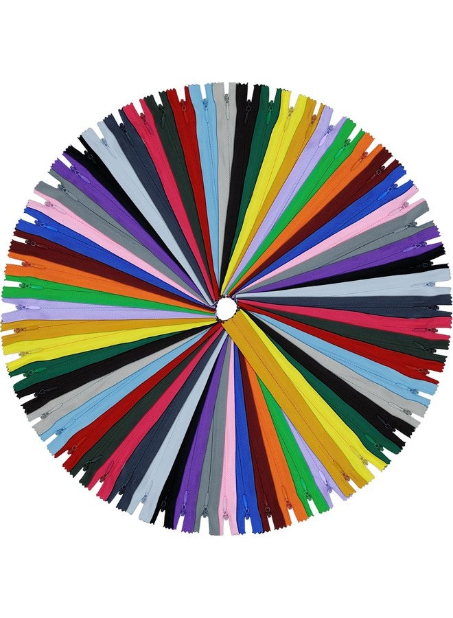 YAKA 60Pcs Nylon Invisible Zippers Tailor Sewing Tools Garment Accessories 16 Inch Invisible Zippers 20 Color - Image 1