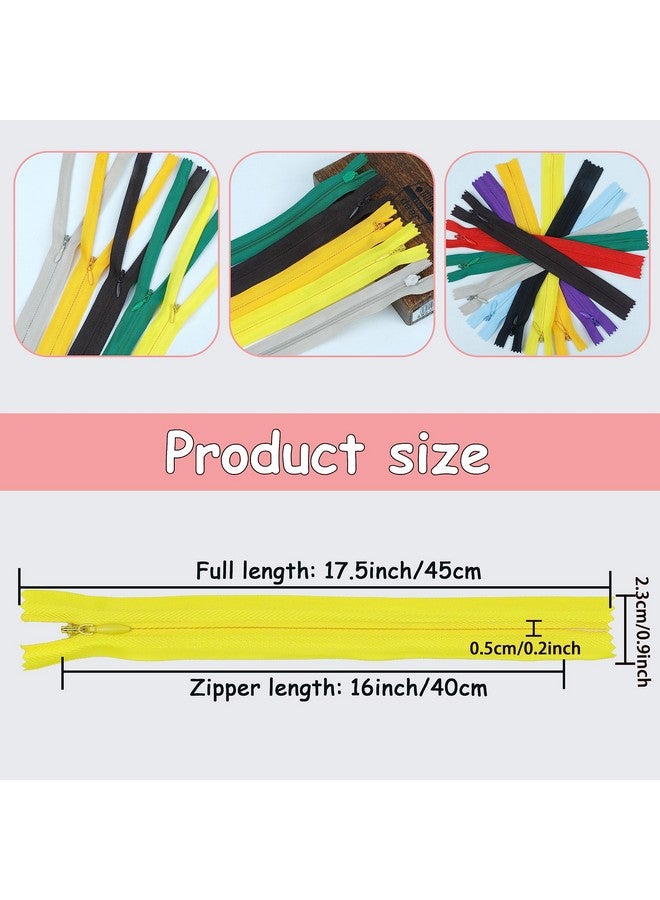 YAKA 60Pcs Nylon Invisible Zippers Tailor Sewing Tools Garment Accessories 16 Inch Invisible Zippers 20 Color - Image 2