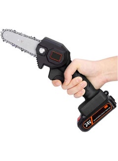 ZAMZIN Mini Cordless Electric Chainsaw – 24V Handheld Chain Saw with 2 Batteries, Brushless Motor for Tree Branch Pruning, Woodworking, Garden Tools, Portable Electric Chainsaw for Yard, Home, and Garden Tasks, US Plug Type  - Image 4