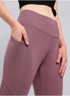 Technosport Logo Print Exposed Seam Leggings by Styli  - Image 2