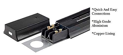 ZOREZA ZOREZA Rectangular LED Track Light Trackline Track Trackway Straight Track Ceiling Spotlight Black Finish Trackline Trackway Lights for Home Improvement Set 1m Length  - Image 2