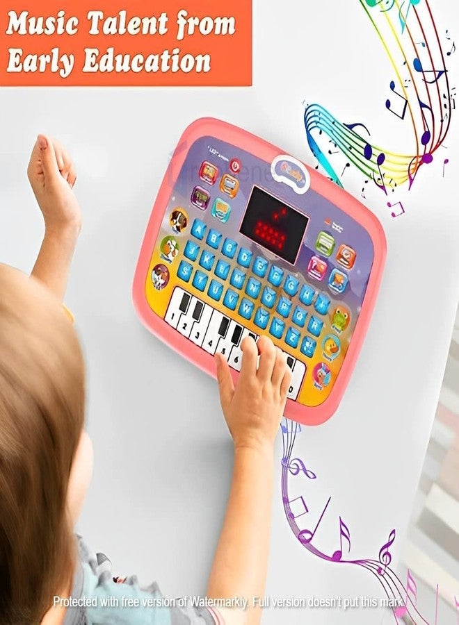 HOMOZE Educational Learning Kids Laptop Tablet Computer Plus Piano with led Screen Music Fun Toy Activities for Kids Toddlers (Age 1- 6 Year Old) to Learn Alphabet ABC/Numbers/Words Best for Gift - Image 3