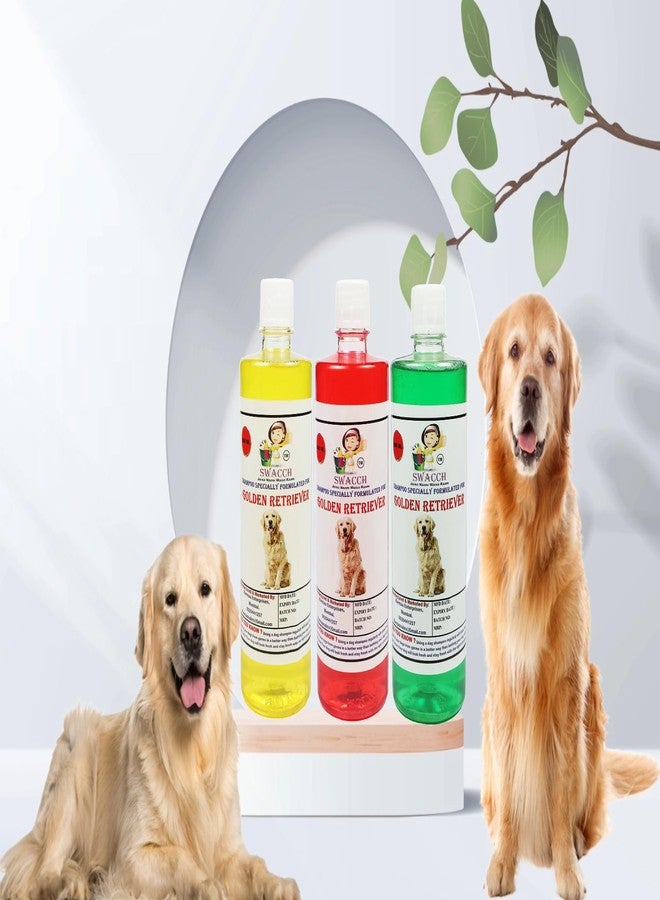SWACCH Shampoo Specially FORMULATED for Golden Retriever (500ML) (Combo Pack of 3) Jasmine, NEEM ALOVERA & Lemon - Image 2
