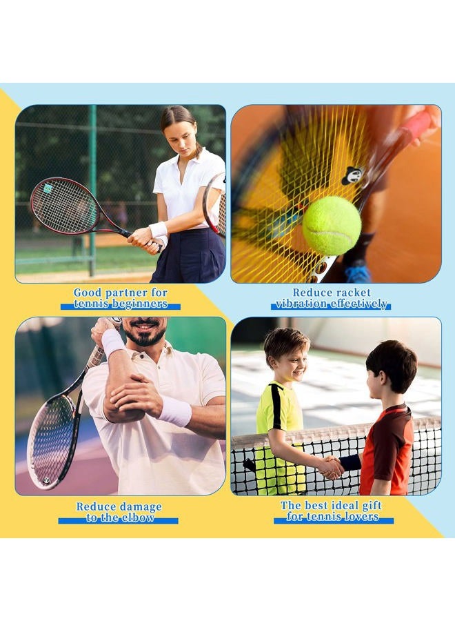 Chalyna 25 Pieces Tennis Racket Vibration Dampeners Silicone Tennis Dampeners Cartoon Vibration Dampeners for Tennis Racket Racquetball - Image 5