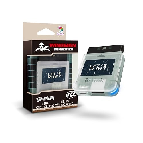 Brook Wingman PS2 Transparent White Converter - Special Retro Consoles Converter for XB Series X|S, One, 360, Elite 1&2 and PS5/PS4/PS3, NS Pro Controller on PS2/ PS1/ PS Classic Consoles - Image 1