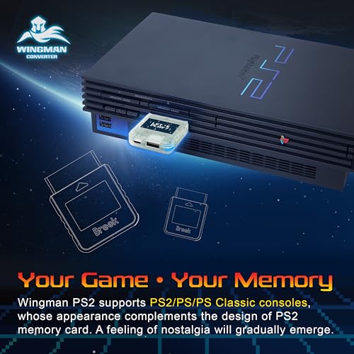 Brook Wingman PS2 Transparent White Converter - Special Retro Consoles Converter for XB Series X|S, One, 360, Elite 1&2 and PS5/PS4/PS3, NS Pro Controller on PS2/ PS1/ PS Classic Consoles - Image 2