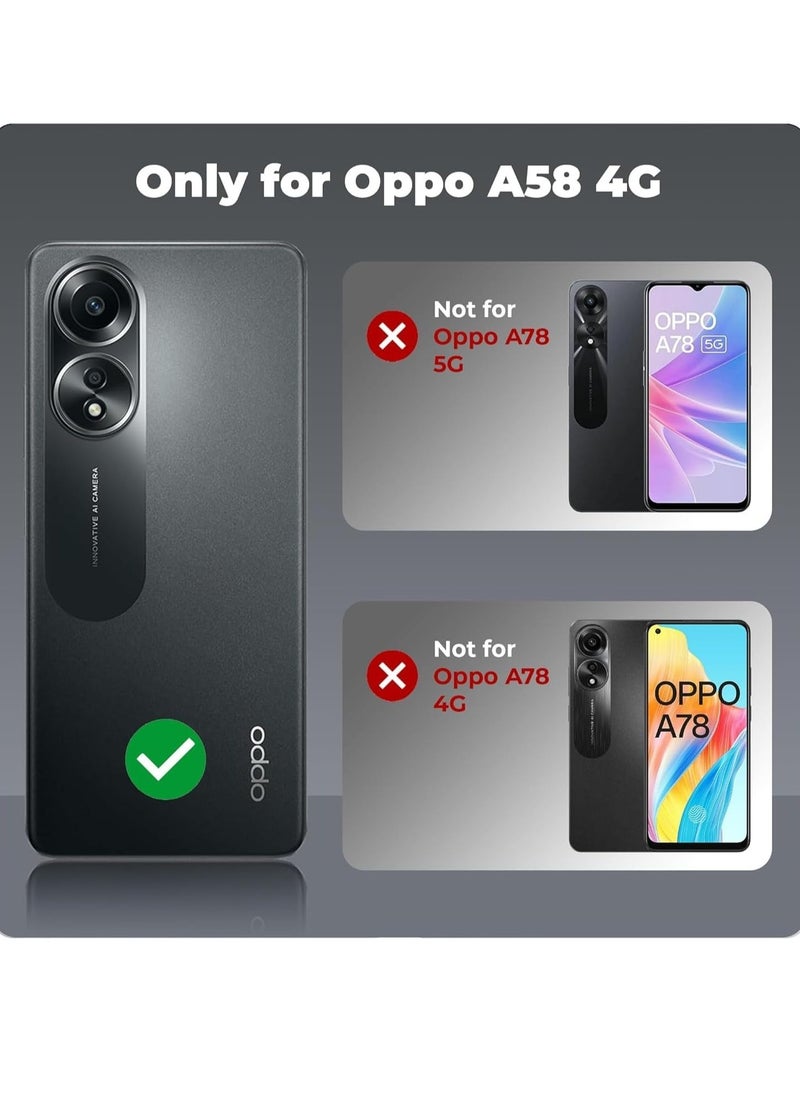Raxoom Oppo A58 4G Silicone Case – Black Liquid Gel Rubber with Soft Microfiber Lining, Slim Shockproof Hard Shell - Image 2