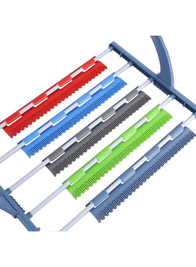 Blue Heavy Duty Windproof Sock Clips 4pcs Grip Laundry Hooks for Pants Delicates Travel Drying Rack Organizer - Image 4