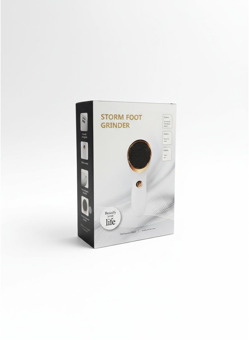 مزيل مسامير القدم الكهربائي القابل لإعادة الشحن للنساء، سهل الاستخدام، مبرد قدم احترافي برؤوس قابلة للتبديل، سرعة قابلة للتعديل، أداة باديكير منزلية محمولة لأقدام ناعمة وصحية - رمادي - Image 3