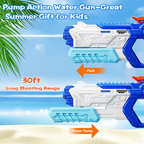 Quanquer Water Guns for Kids 3-5, 5-8, 8-12 - 4 Packs 400CC Squirt Pool Toy Water Gun Soaker with High Capacity Long Shooting Range - Water Squirer Blaster Gun for Kids Pool Toys Summer Parties - Image 3